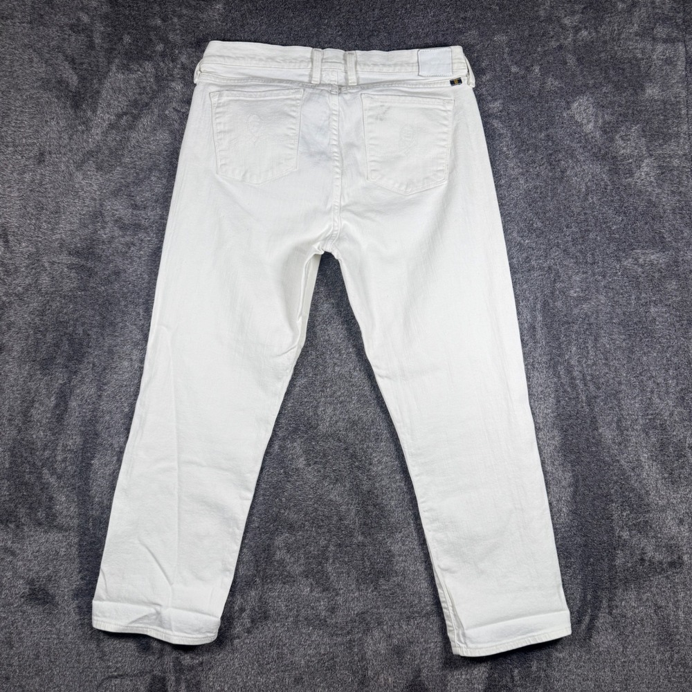 Lucky Brand Sofia Capri Jeans White Denim Cropped Pants Size 16/33 - Picture 5 of 12